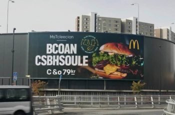 McDonald’s da Suécia cria Outdoor para chamar Atenção para Dislexia